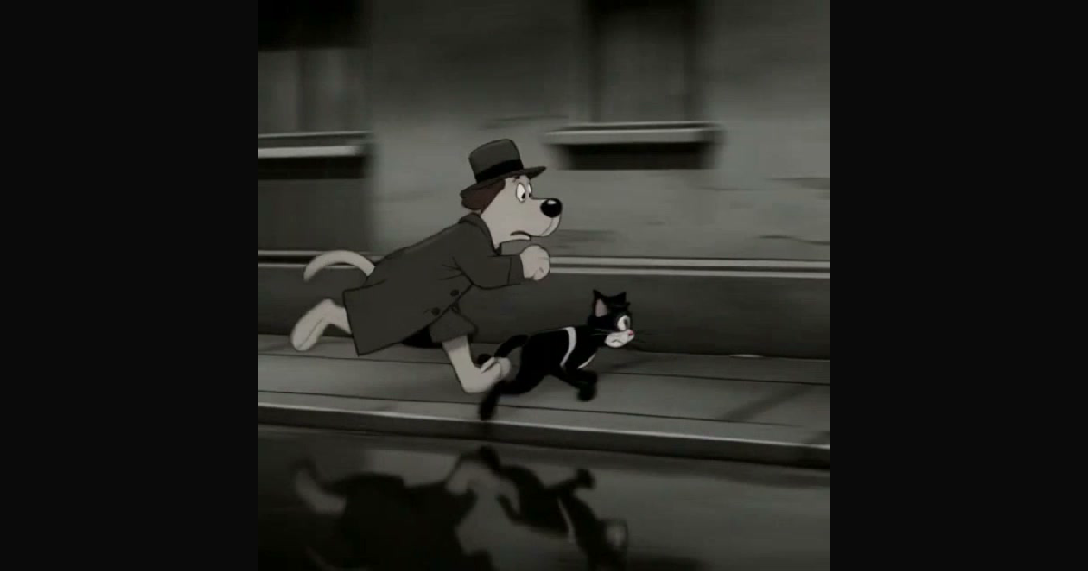 A classic animated chase scene rendered in moody g | cocoayoc on ...