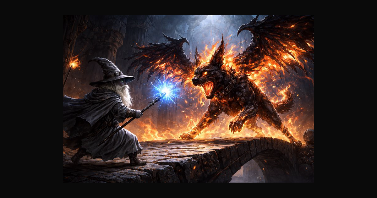 An epic fantasy battle scene shows a cloaked wizar | CaylaCatz on ...