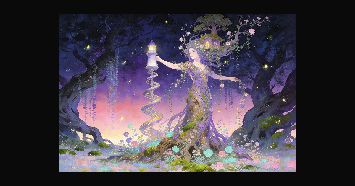 This enchanting fantasy illustration features an e | justrob on BudgetPixel