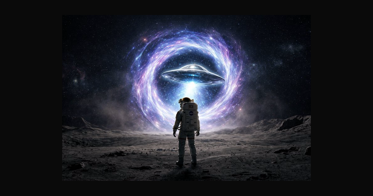 A lone astronaut stands on a rocky extraterrestria | Sealine on BudgetPixel