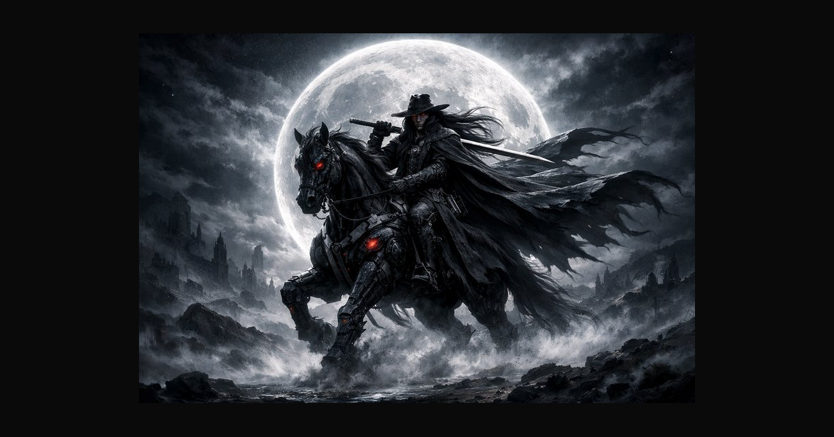 A striking dark fantasy scene featuring a malevole | EternaSky on ...