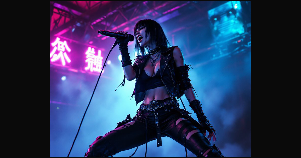 A dynamic live-rock performance featuring a female | sonny001 on ...