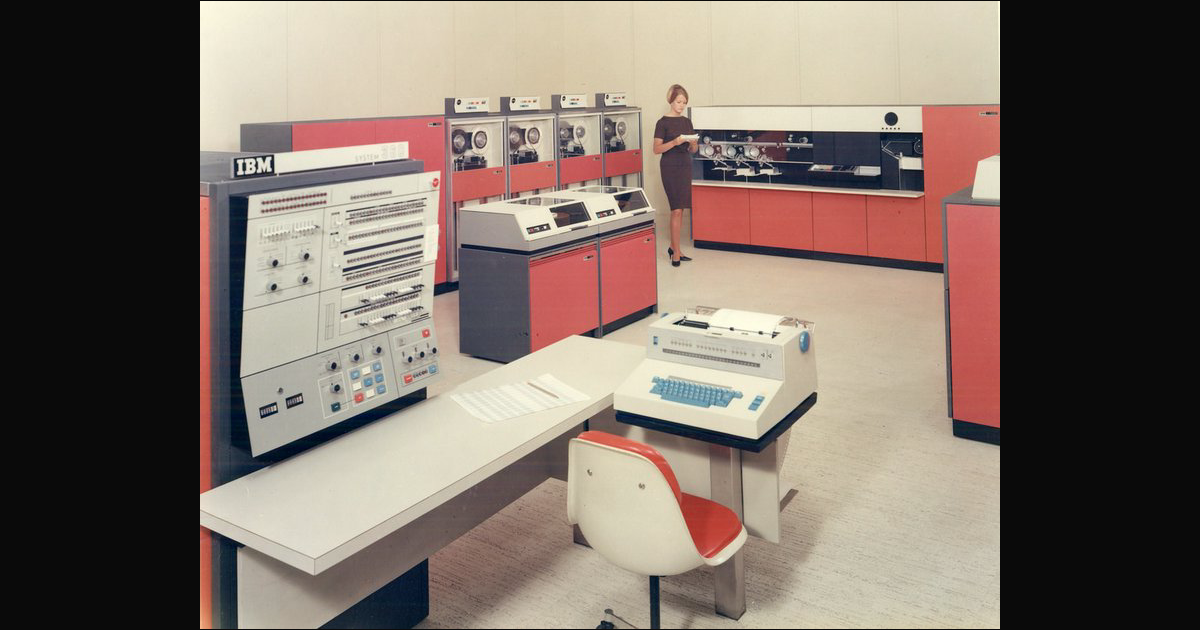 A retro computing scene featuring IBM mainframe ca | aytvill on ...
