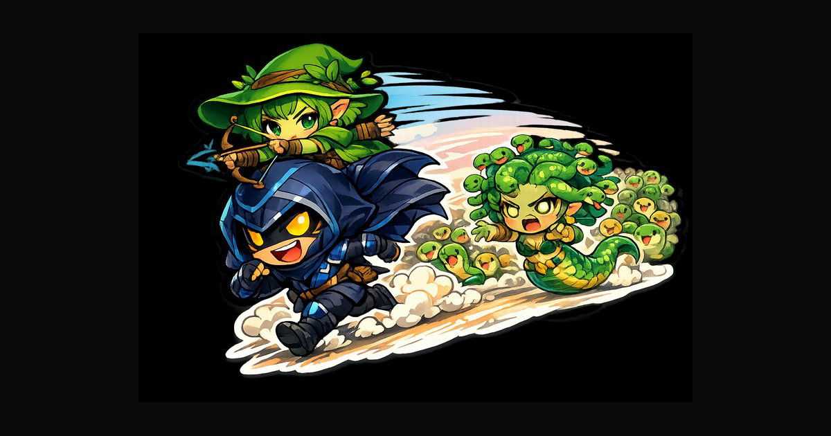 A vibrant chibi-style fantasy illustration featuri | suga2309 on ...