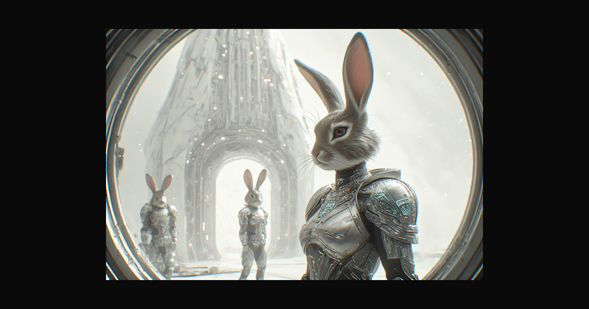 A cinematic scene featuring an anthropomorphic rab | macknolanterr on ...