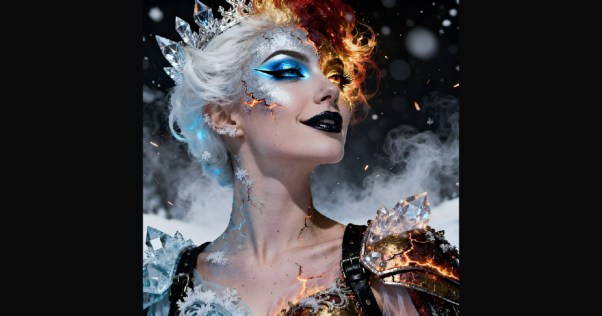 A striking fantasy portrait of an ice-and-fire que | ImNotYourMary on ...