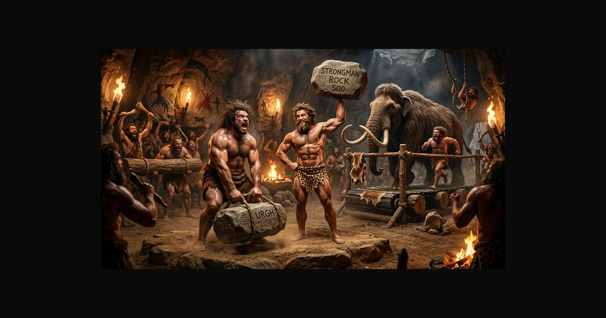 A dramatic, fantasy Stone Age scene showing prehis | charlypalermo on ...