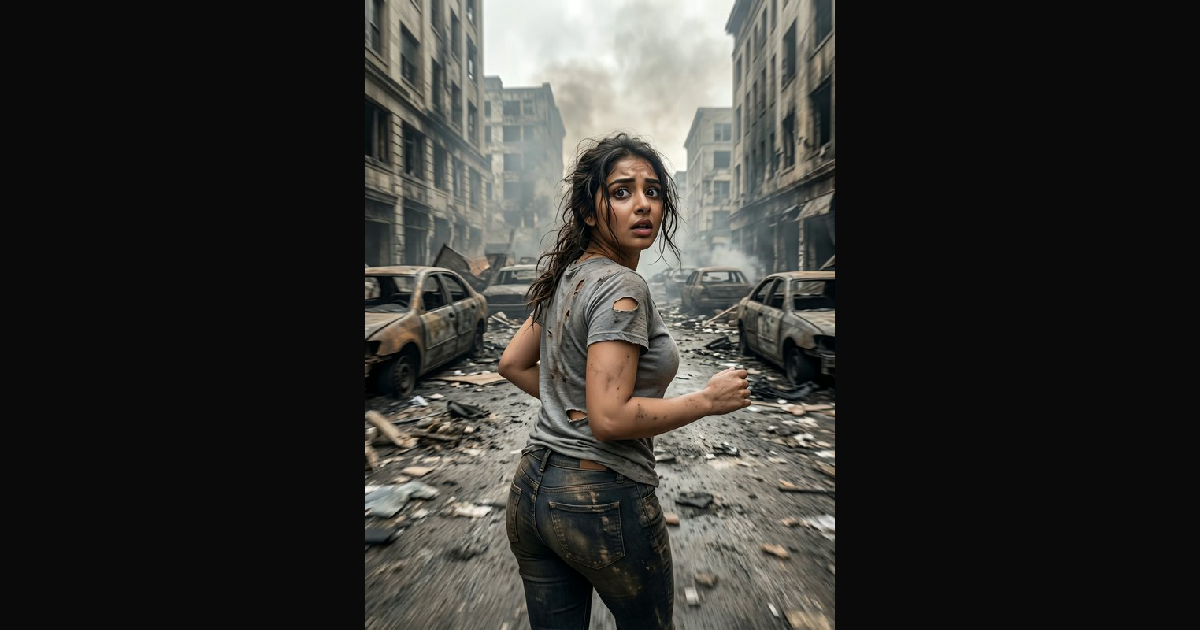 A lone survivor navigates a post-apocalyptic urban | Nusrat_Maya on ...