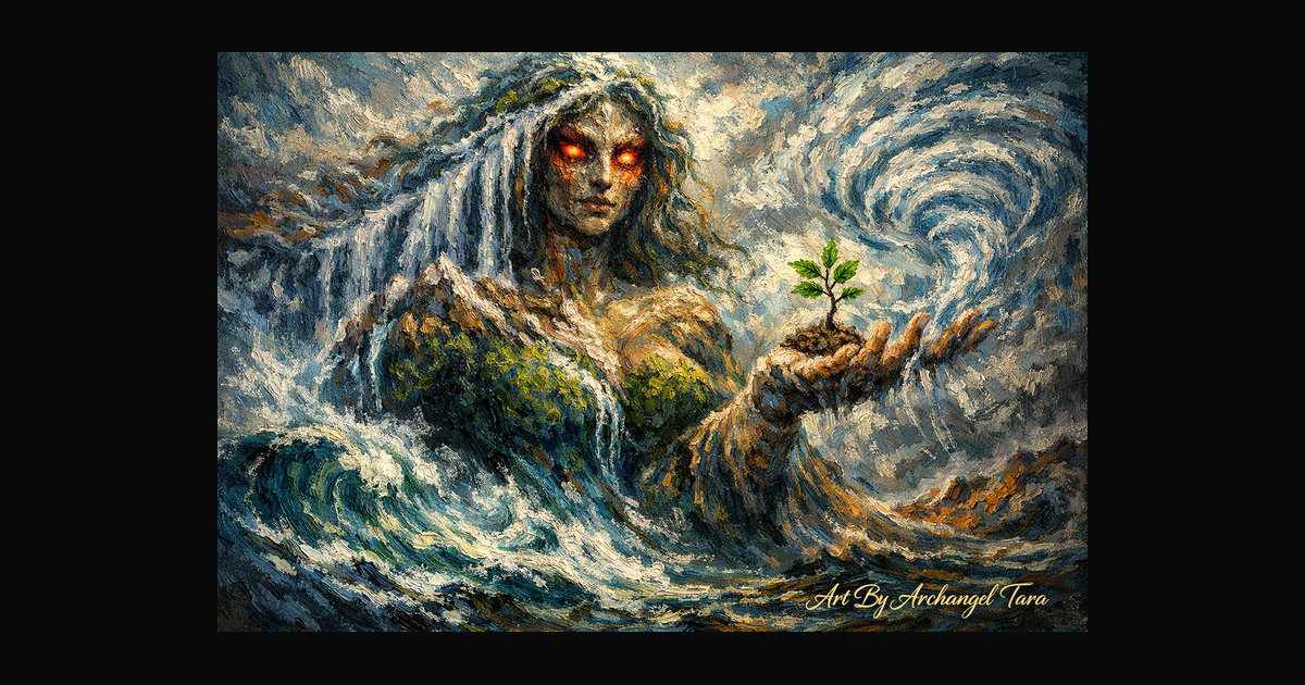 A dramatic fantasy painting of a sea goddess emerg | archangeltara on ...