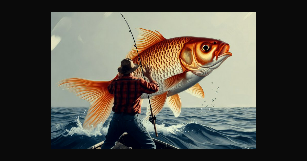 A dramatic fishing illustration depicting a fisher | breljoset on ...