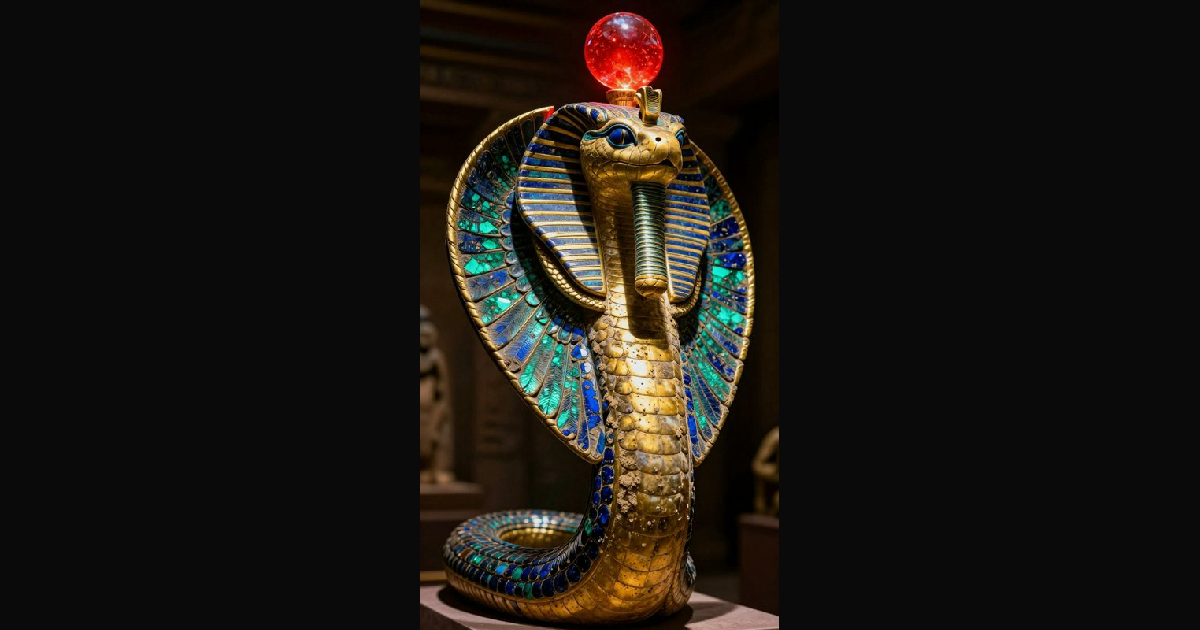 A striking, Egyptian-inspired cobra sculpture in g | legion on ...