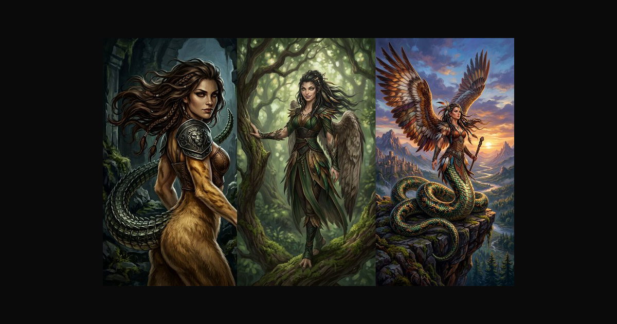 A triptych of fantasy illustrations featuring natu | pocahontas on ...
