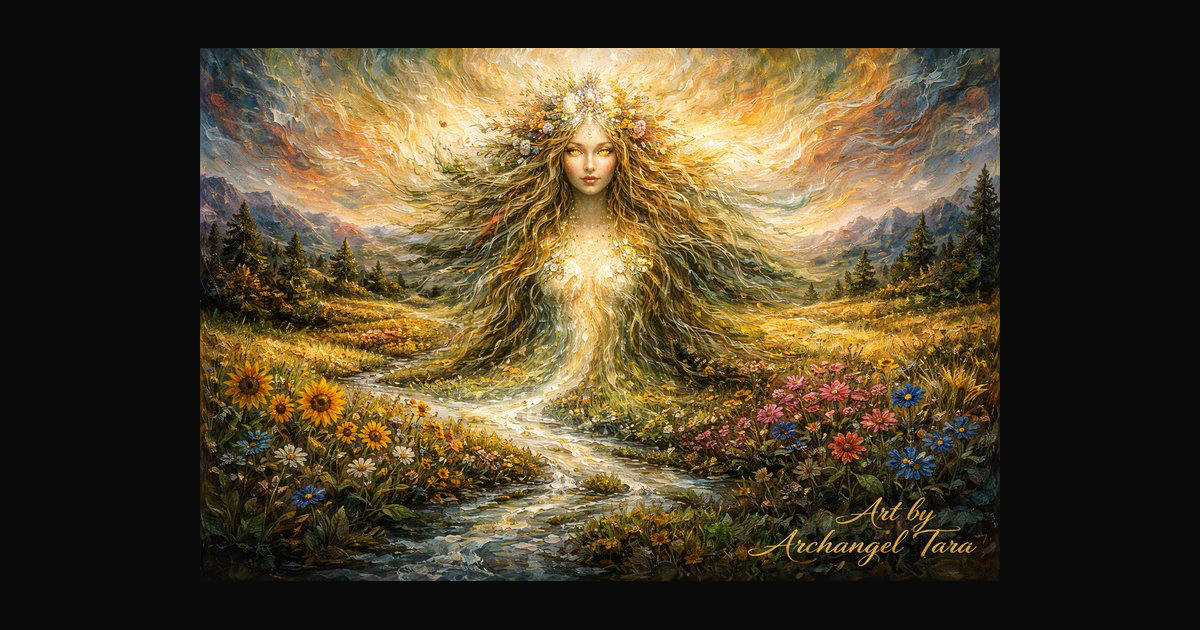 A luminous fantasy painting of a nature goddess wh | archangeltara on ...