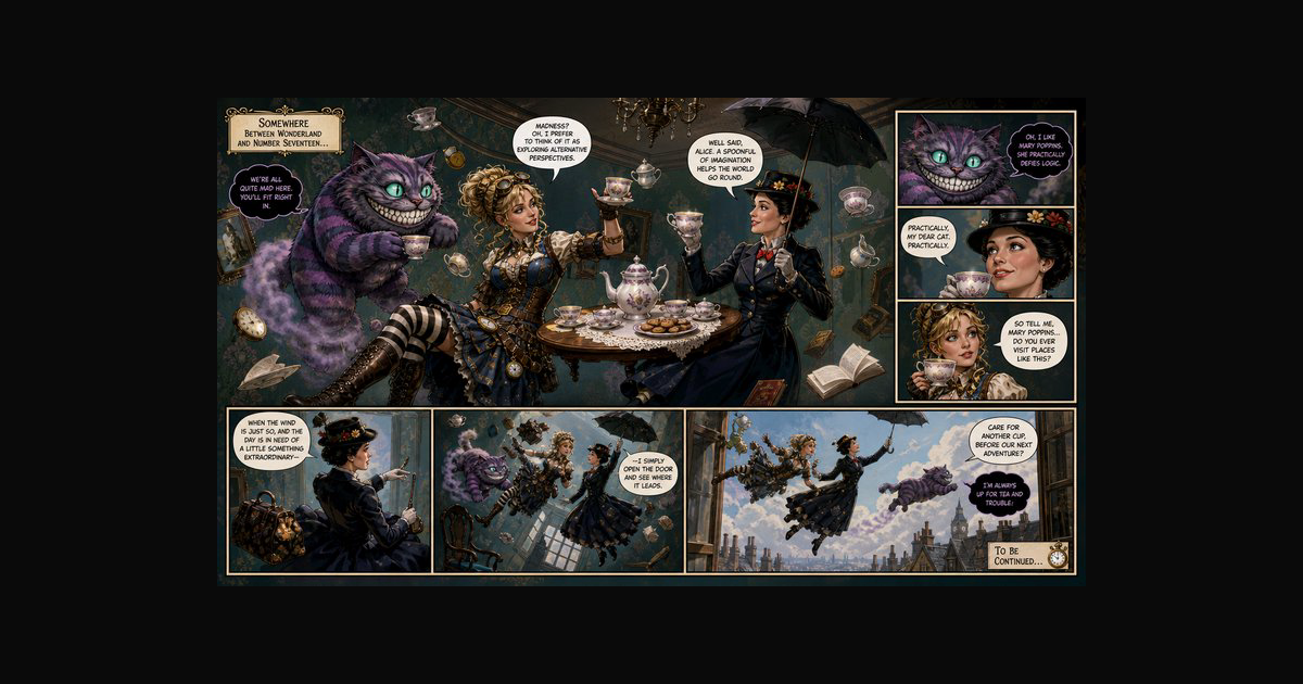 A surreal, steampunk-inspired comic panel showing | CaylaCatz on ...