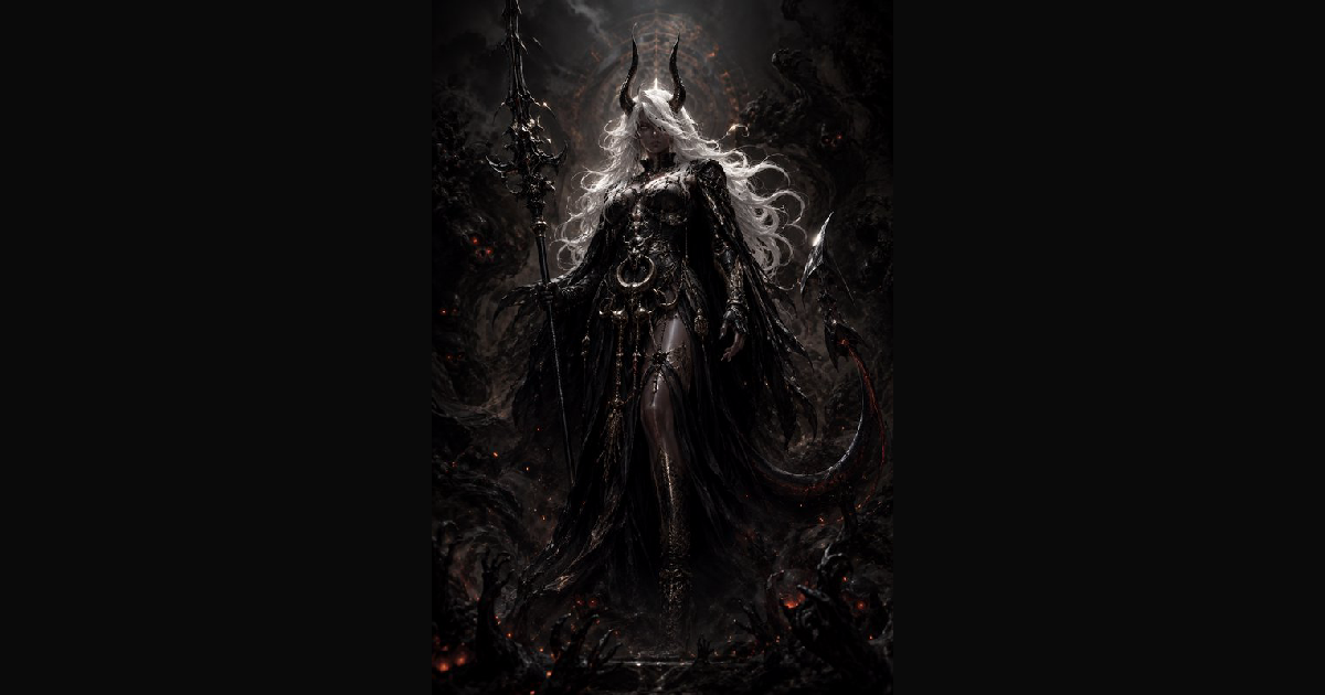 A high-contrast dark fantasy artwork featuring a h | vrieming on ...
