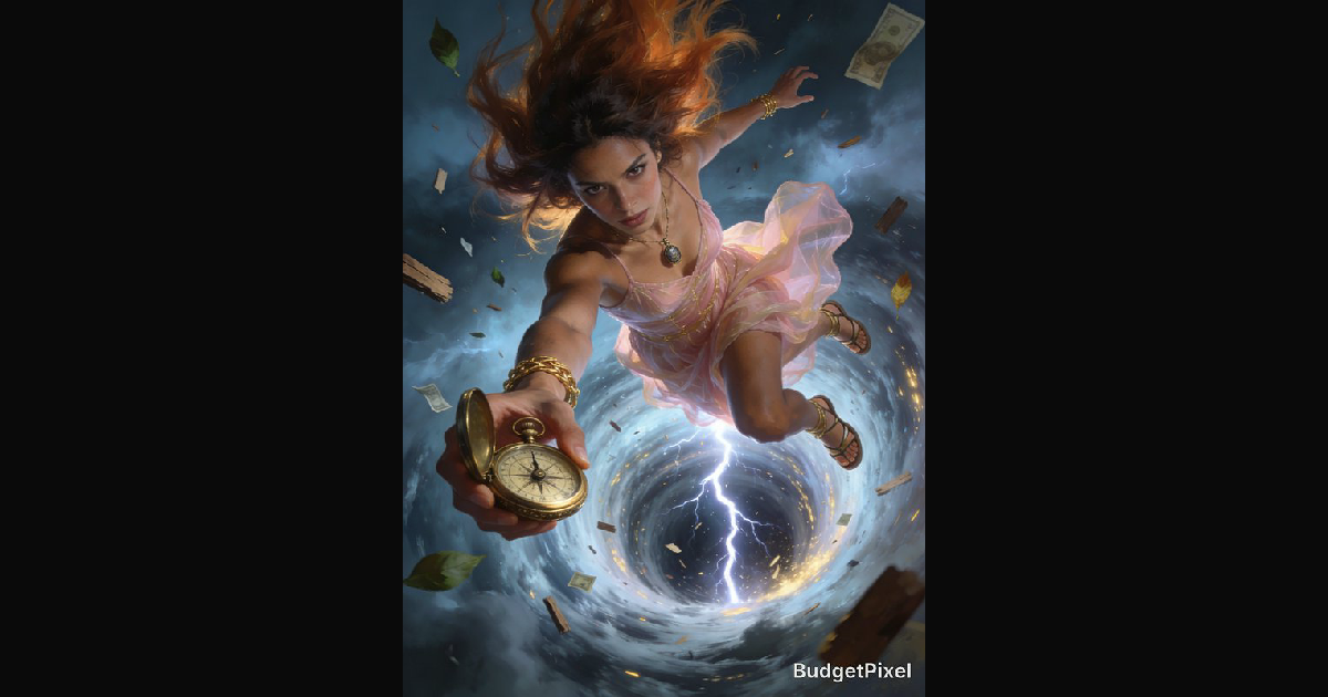 A dramatic fantasy scene featuring a woman in a fl | NielsCarlsen on ...