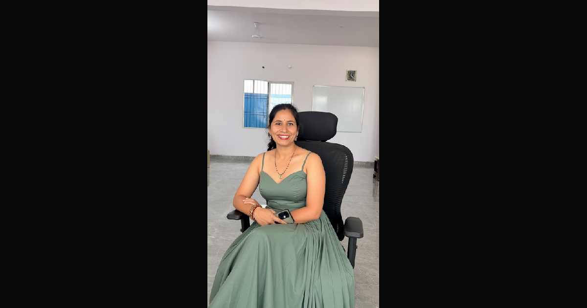 Smiling Indian woman in a sage green maxi dress sits — AI art by @uma ...