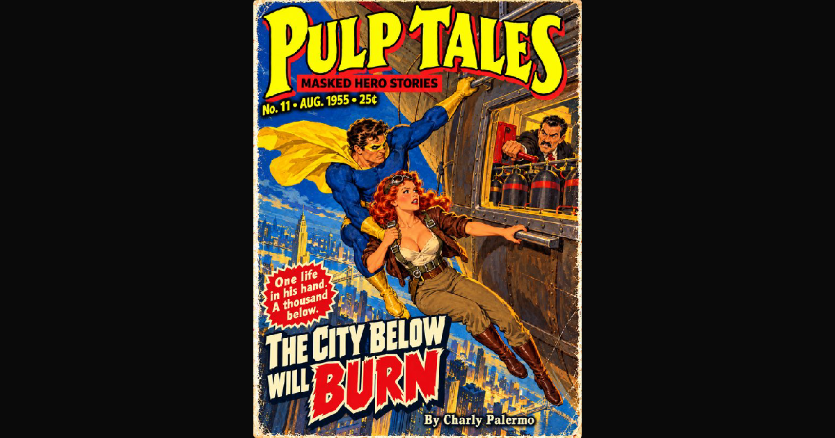 Vintage 1955 Pulp Tales adventure magazine cover of an explorer… — AI ...